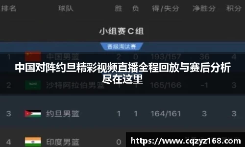 中国对阵约旦精彩视频直播全程回放与赛后分析尽在这里